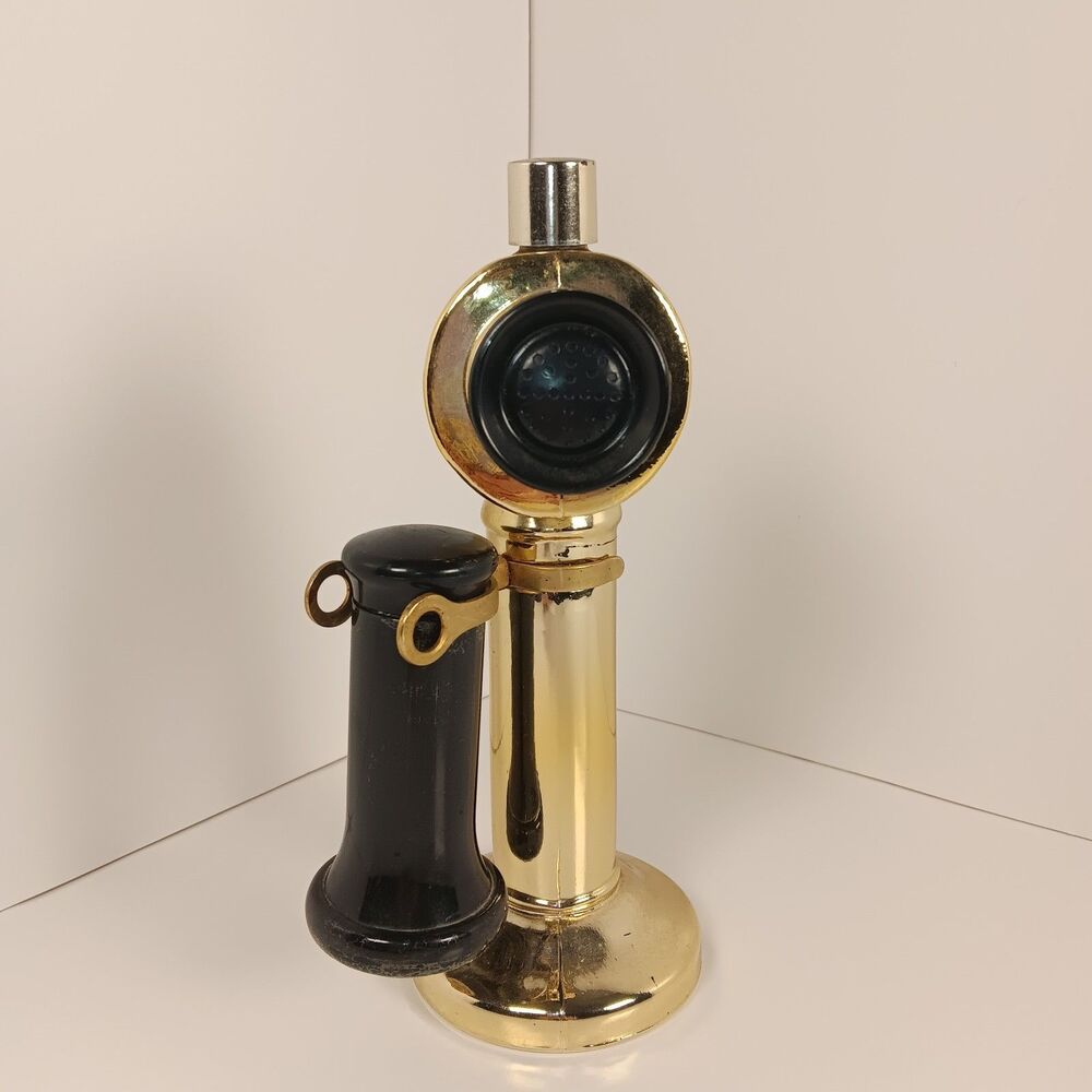 Avon Calling Phone  Leather Cologne & Talc 1970's Empty Bottle - Smells Good